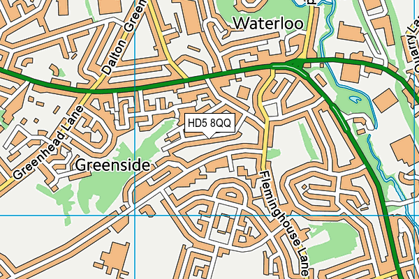 HD5 8QQ map - OS VectorMap District (Ordnance Survey)