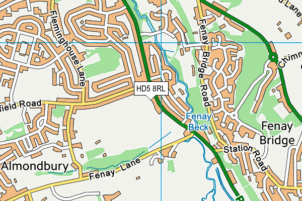 HD5 8RL map - OS VectorMap District (Ordnance Survey)