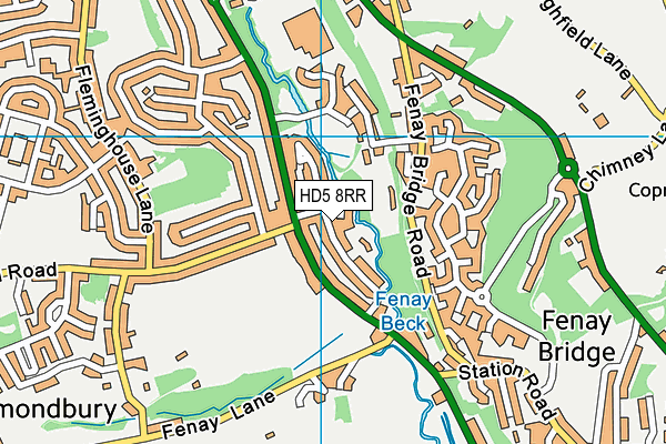 HD5 8RR map - OS VectorMap District (Ordnance Survey)
