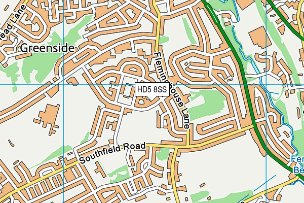 HD5 8SS map - OS VectorMap District (Ordnance Survey)