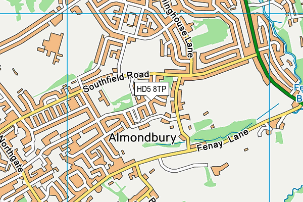 HD5 8TP map - OS VectorMap District (Ordnance Survey)