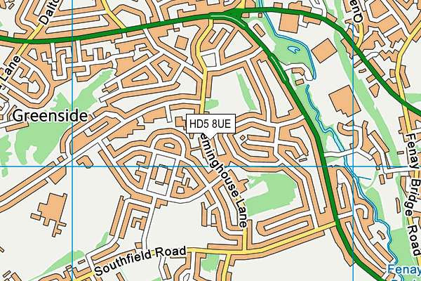 HD5 8UE map - OS VectorMap District (Ordnance Survey)