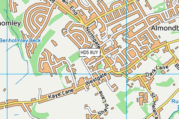 HD5 8UY map - OS VectorMap District (Ordnance Survey)