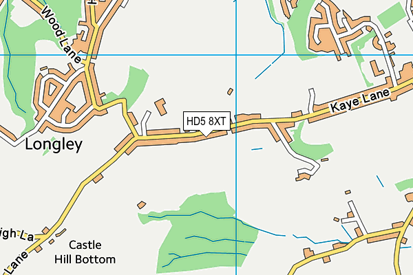 HD5 8XT map - OS VectorMap District (Ordnance Survey)