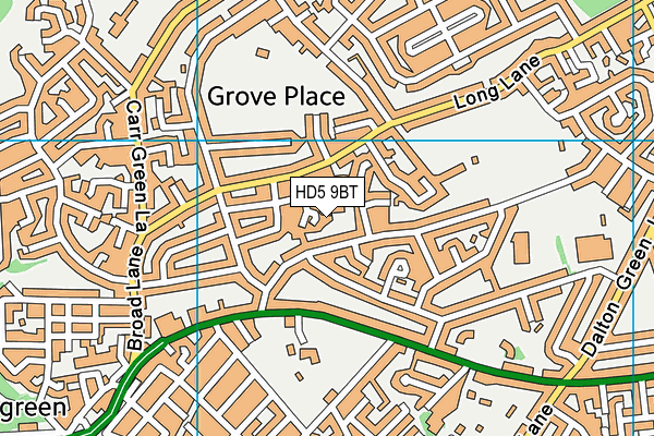 HD5 9BT map - OS VectorMap District (Ordnance Survey)