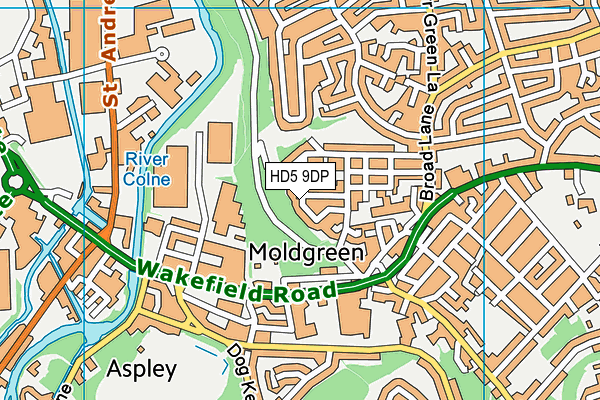 HD5 9DP map - OS VectorMap District (Ordnance Survey)