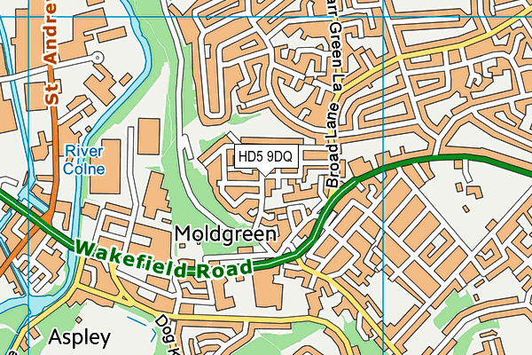 HD5 9DQ map - OS VectorMap District (Ordnance Survey)