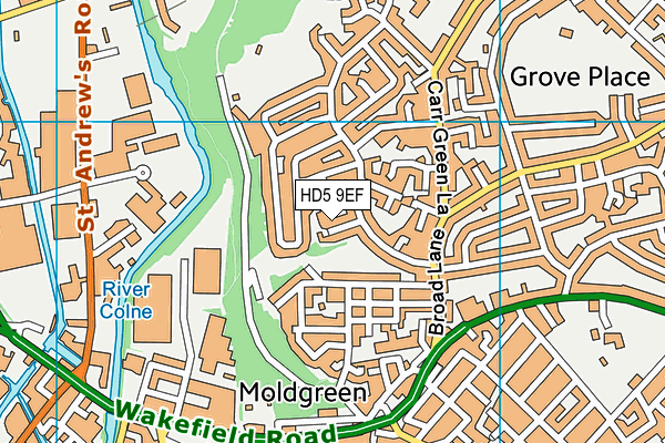 HD5 9EF map - OS VectorMap District (Ordnance Survey)