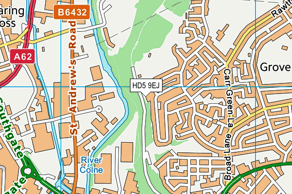 HD5 9EJ map - OS VectorMap District (Ordnance Survey)