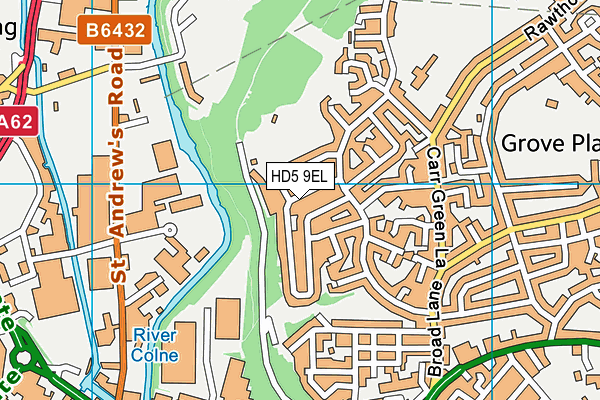 HD5 9EL map - OS VectorMap District (Ordnance Survey)