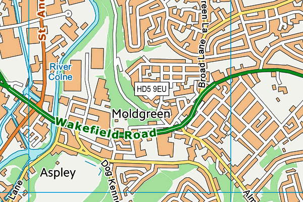 HD5 9EU map - OS VectorMap District (Ordnance Survey)