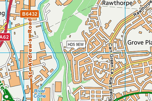 HD5 9EW map - OS VectorMap District (Ordnance Survey)