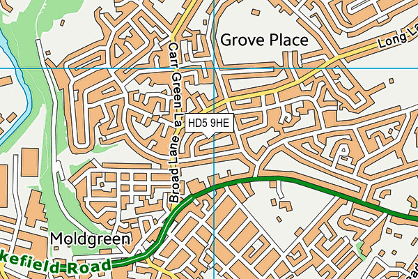 HD5 9HE map - OS VectorMap District (Ordnance Survey)