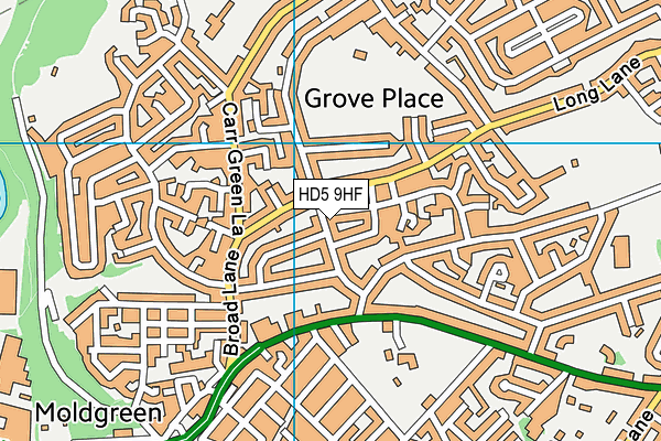 HD5 9HF map - OS VectorMap District (Ordnance Survey)