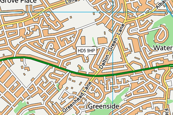 HD5 9HP map - OS VectorMap District (Ordnance Survey)