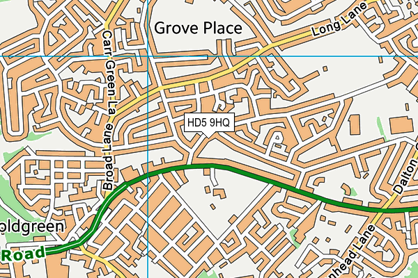 HD5 9HQ map - OS VectorMap District (Ordnance Survey)