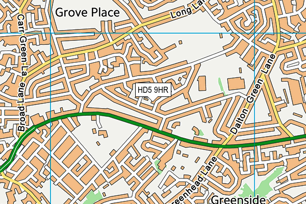 HD5 9HR map - OS VectorMap District (Ordnance Survey)