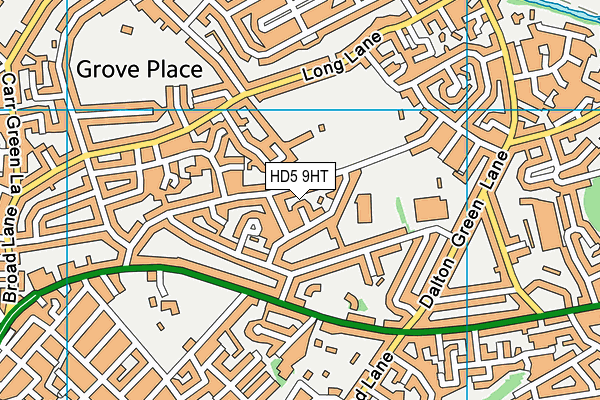 HD5 9HT map - OS VectorMap District (Ordnance Survey)