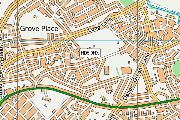 HD5 9HX map - OS VectorMap District (Ordnance Survey)