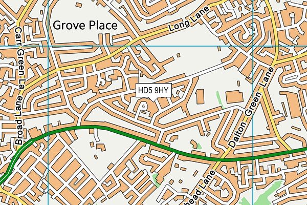 HD5 9HY map - OS VectorMap District (Ordnance Survey)