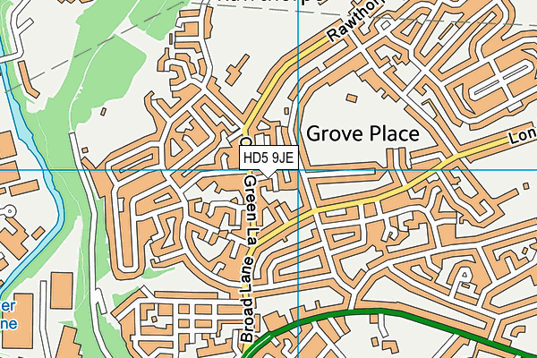 HD5 9JE map - OS VectorMap District (Ordnance Survey)