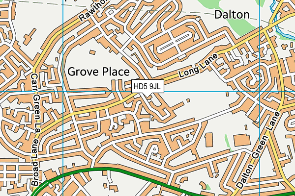 HD5 9JL map - OS VectorMap District (Ordnance Survey)