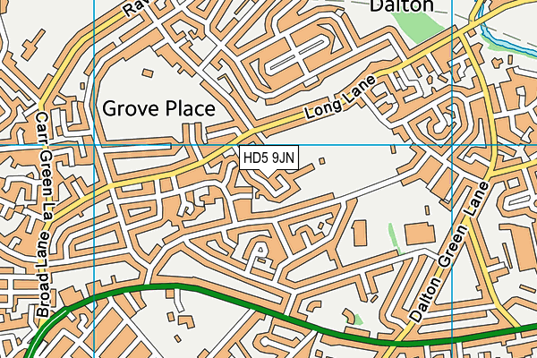 HD5 9JN map - OS VectorMap District (Ordnance Survey)