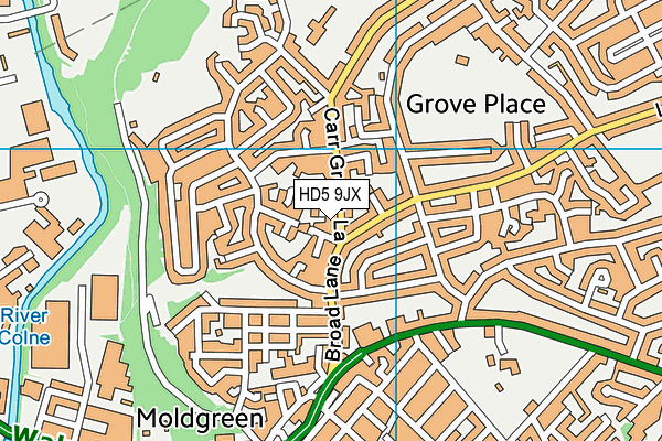 HD5 9JX map - OS VectorMap District (Ordnance Survey)