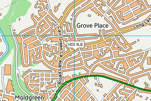 HD5 9LB map - OS VectorMap District (Ordnance Survey)