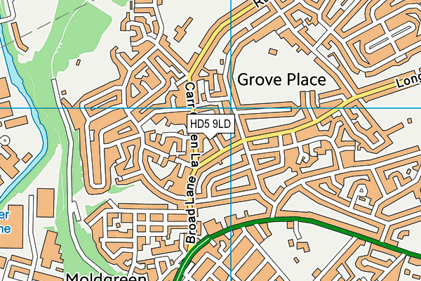 HD5 9LD map - OS VectorMap District (Ordnance Survey)