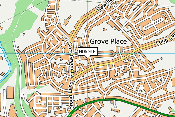 HD5 9LE map - OS VectorMap District (Ordnance Survey)
