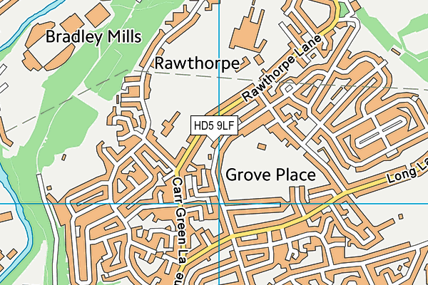 HD5 9LF map - OS VectorMap District (Ordnance Survey)