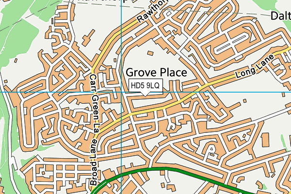 HD5 9LQ map - OS VectorMap District (Ordnance Survey)