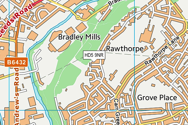 HD5 9NR map - OS VectorMap District (Ordnance Survey)