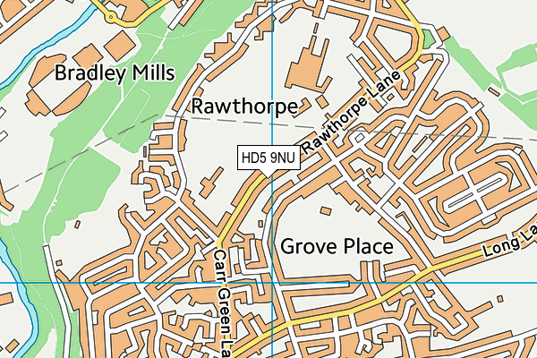 HD5 9NU map - OS VectorMap District (Ordnance Survey)