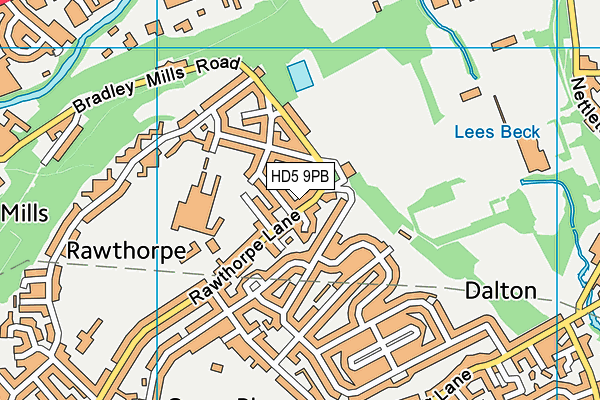 HD5 9PB map - OS VectorMap District (Ordnance Survey)