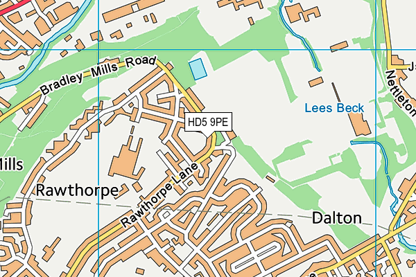 HD5 9PE map - OS VectorMap District (Ordnance Survey)