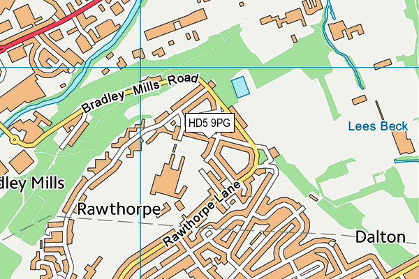 Nether Hall Learning Campus High School map (HD5 9PG) - OS VectorMap District (Ordnance Survey)