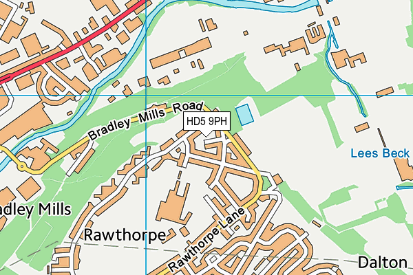 HD5 9PH map - OS VectorMap District (Ordnance Survey)