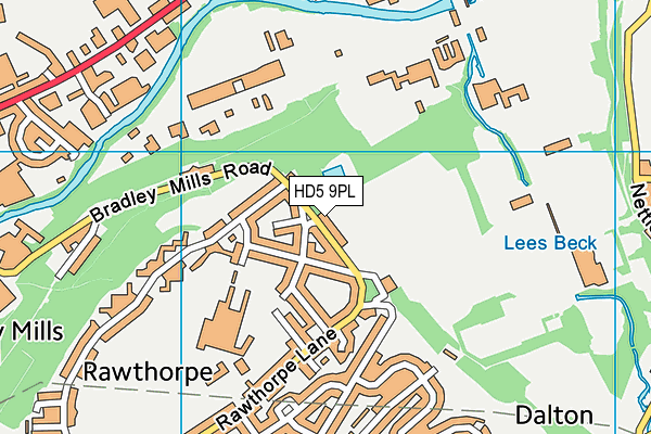 HD5 9PL map - OS VectorMap District (Ordnance Survey)
