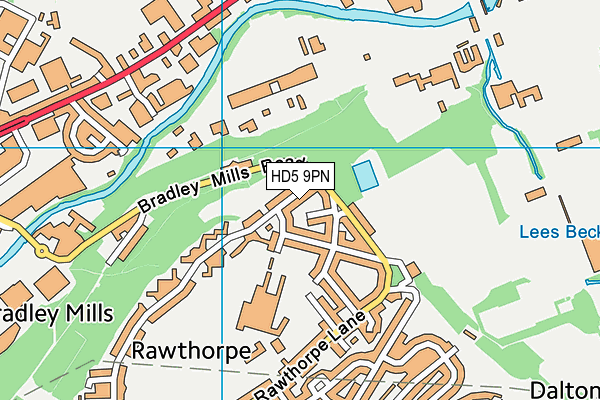 HD5 9PN map - OS VectorMap District (Ordnance Survey)