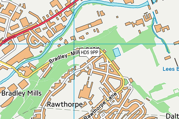 HD5 9PP map - OS VectorMap District (Ordnance Survey)