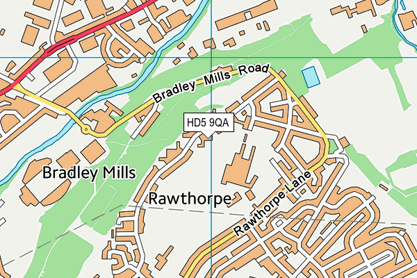 HD5 9QA map - OS VectorMap District (Ordnance Survey)