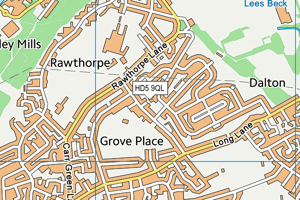 HD5 9QL map - OS VectorMap District (Ordnance Survey)