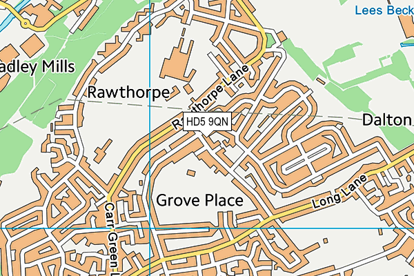 HD5 9QN map - OS VectorMap District (Ordnance Survey)