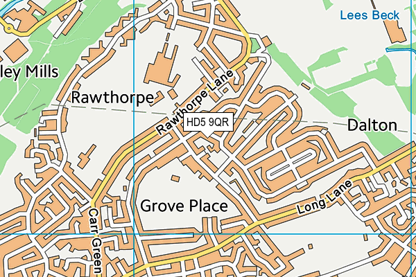 HD5 9QR map - OS VectorMap District (Ordnance Survey)