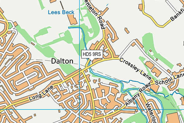 HD5 9RS map - OS VectorMap District (Ordnance Survey)