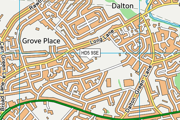 HD5 9SE map - OS VectorMap District (Ordnance Survey)