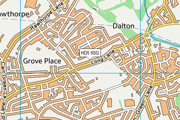 HD5 9SG map - OS VectorMap District (Ordnance Survey)