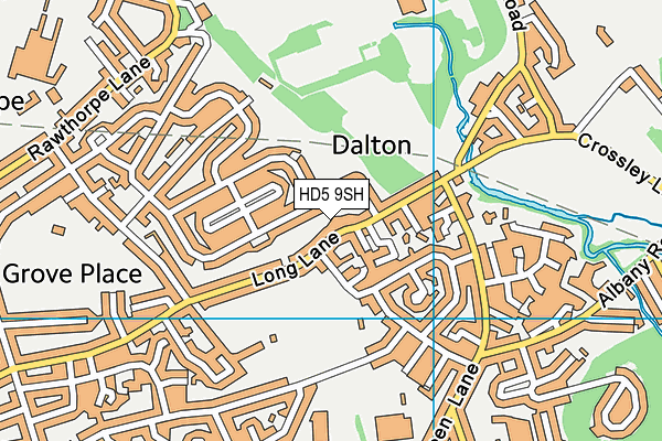 HD5 9SH map - OS VectorMap District (Ordnance Survey)